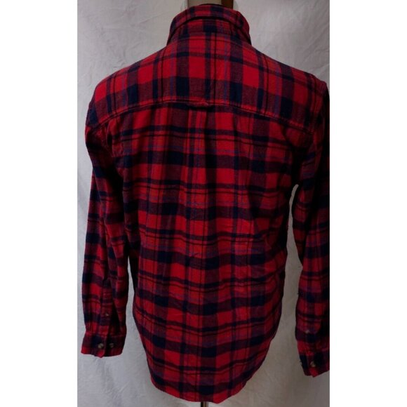 Realtree By Staghorn Outfitters Mens Medium Red Plaid Button Down Flannel Shirt - Picture 7 of 10